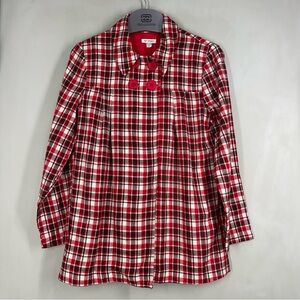 DB Sport Women's Size M Plaid Coat Red Brown Black NWT Made In The USA